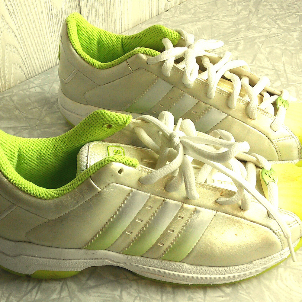 Adidas Torsion, Opalescent with Neon Yellow Green Sneakers